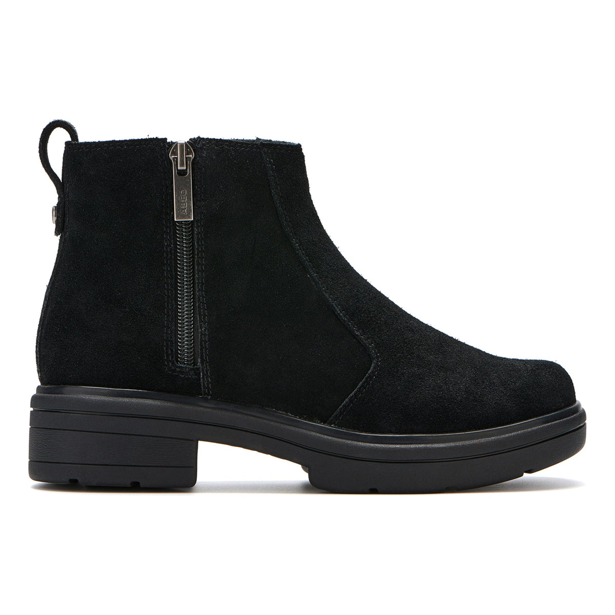 Vista Zip Black Suede | ABEO Footwear
