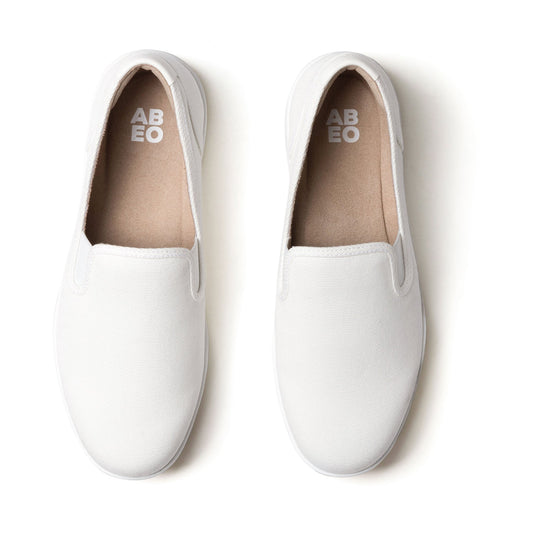 Encore Slip On White Canvas | ABEO Footwear