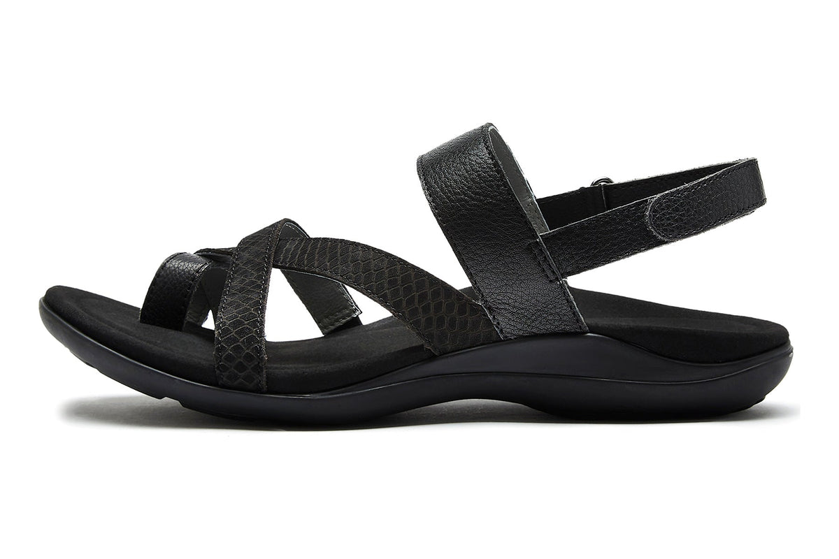 Barnett Metatarsal Black Embossed Reptile | ABEO Footwear