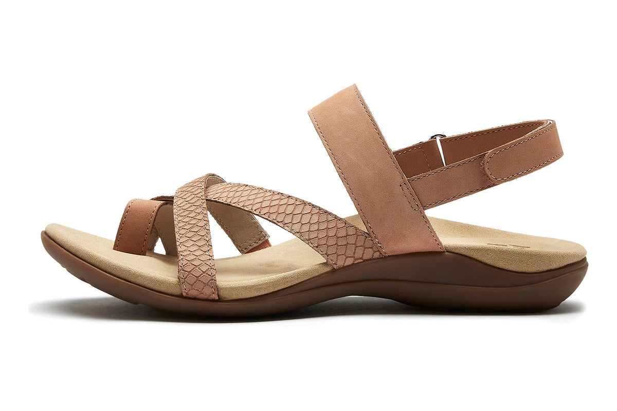 Barnett Blush Nubuck Embossed Reptile | ABEO Footwear