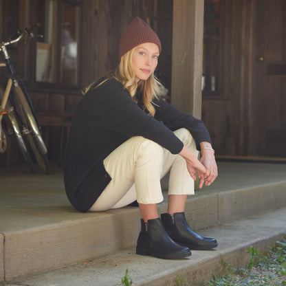 Compass Zip Metatarsal Black Leather | ABEO Footwear