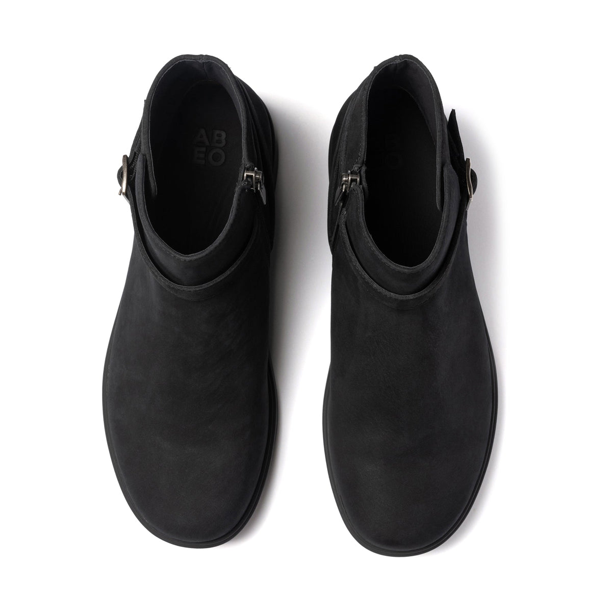Compass Buckle Black Nubuck | ABEO Footwear