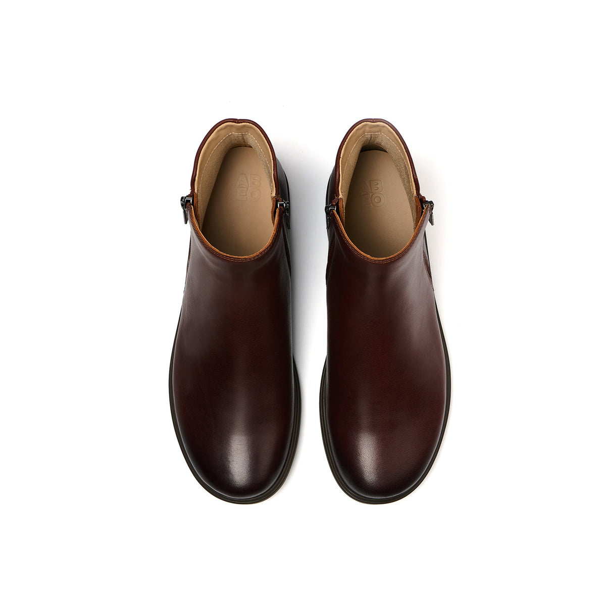 Compass Zip Brown Leather | ABEO Footwear