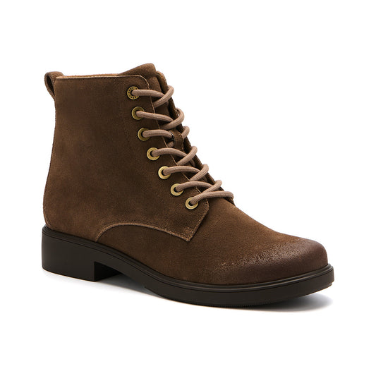 Compass Lace Dark Taupe Suede | ABEO Footwear