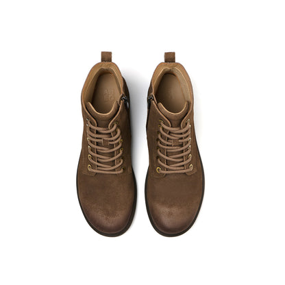 Compass Lace Dark Taupe Suede | ABEO Footwear