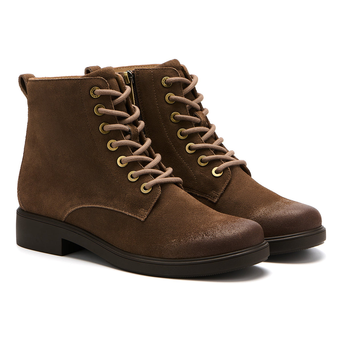 Compass Lace Dark Taupe Suede | ABEO Footwear