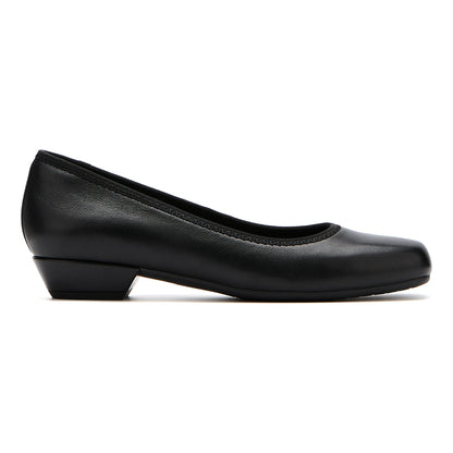 Via Pump Black Leather | ABEO Footwear