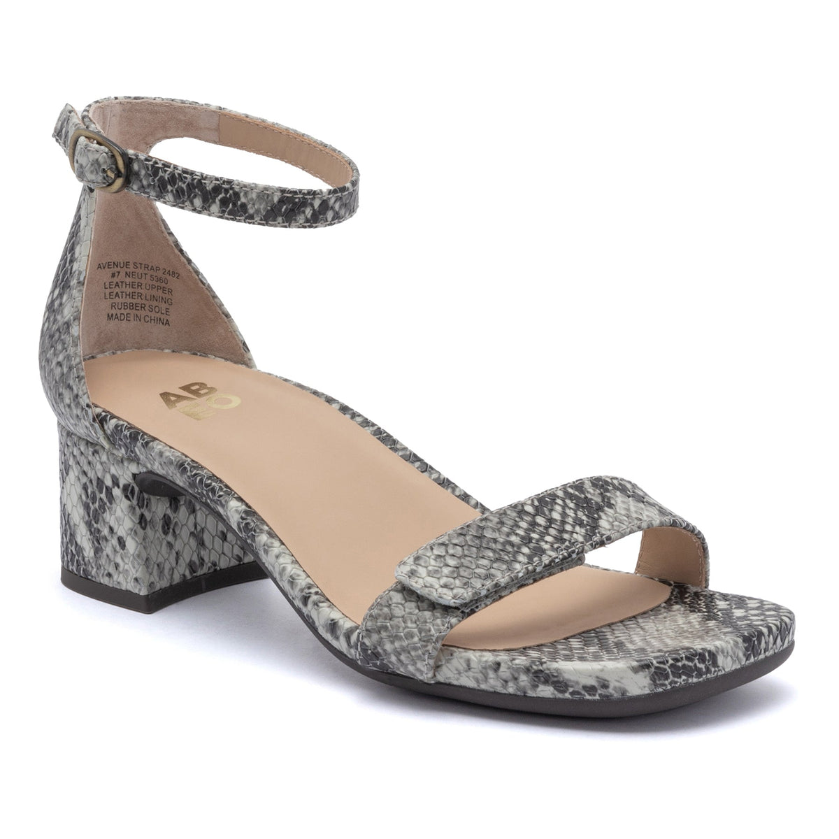 Avenue Strap Snake Print Leather | ABEO Footwear