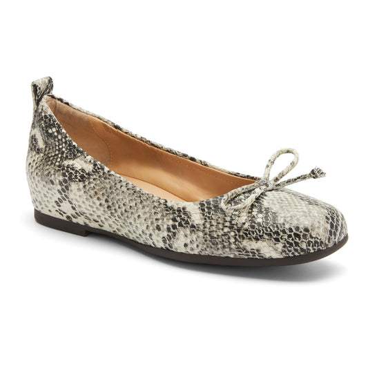 Cadence Bow Snake Print Leather | ABEO Footwear