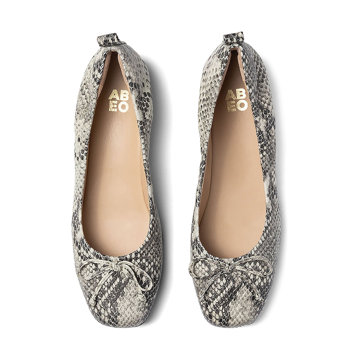 Cadence Bow Snake Print Leather | ABEO Footwear