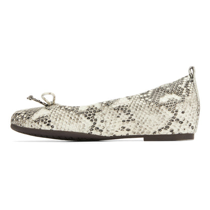 Cadence Bow Snake Print Leather | ABEO Footwear