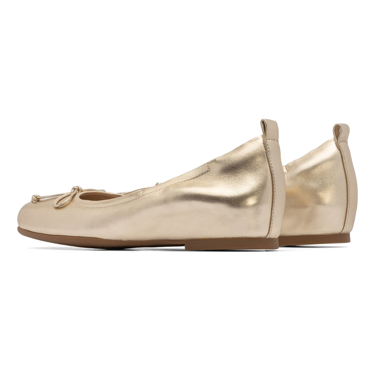 Cadence Bow Light Gold Leather | ABEO Footwear