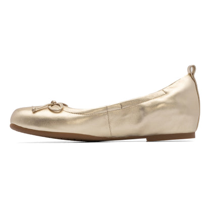 Cadence Bow Light Gold Leather | ABEO Footwear