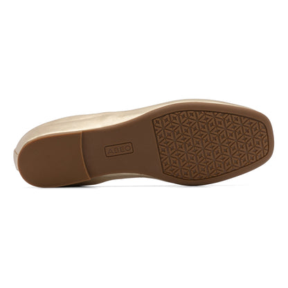 Cadence Bow Light Gold Leather | ABEO Footwear