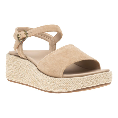 Solstice Buckle Sandal Cuban Sand Suede | ABEO Footwear