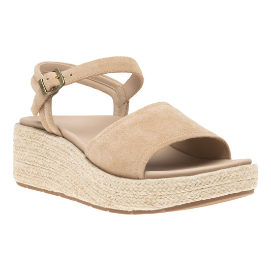Solstice Buckle Sandal Cuban Sand Suede | ABEO Footwear