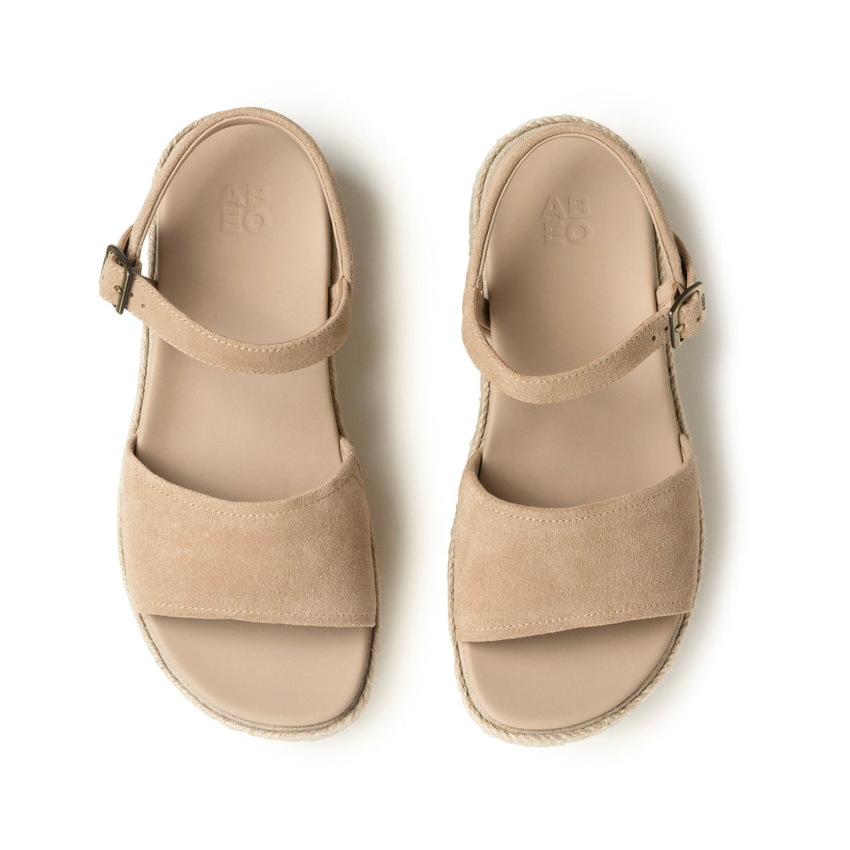 Solstice Buckle Sandal Cuban Sand Suede | ABEO Footwear