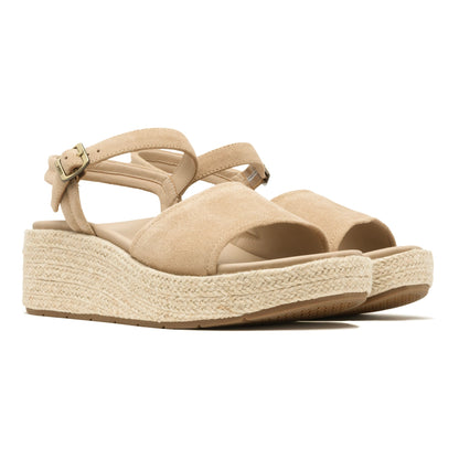 Solstice Buckle Sandal Cuban Sand Suede | ABEO Footwear