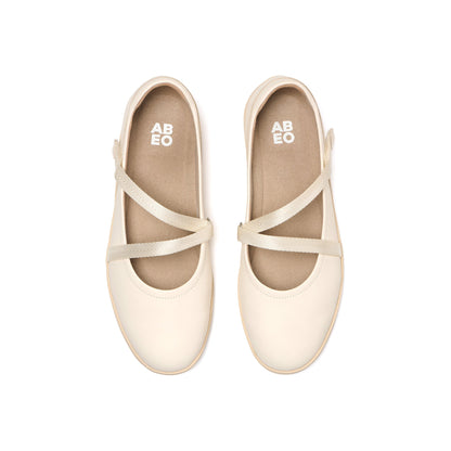 Vela Mary Jane White | ABEO Footwear