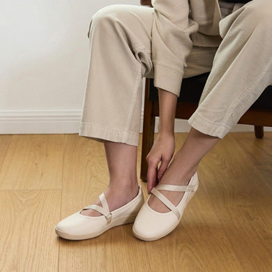Vela Mary Jane White | ABEO Footwear