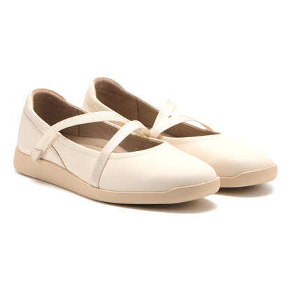 Vela Mary Jane White | ABEO Footwear