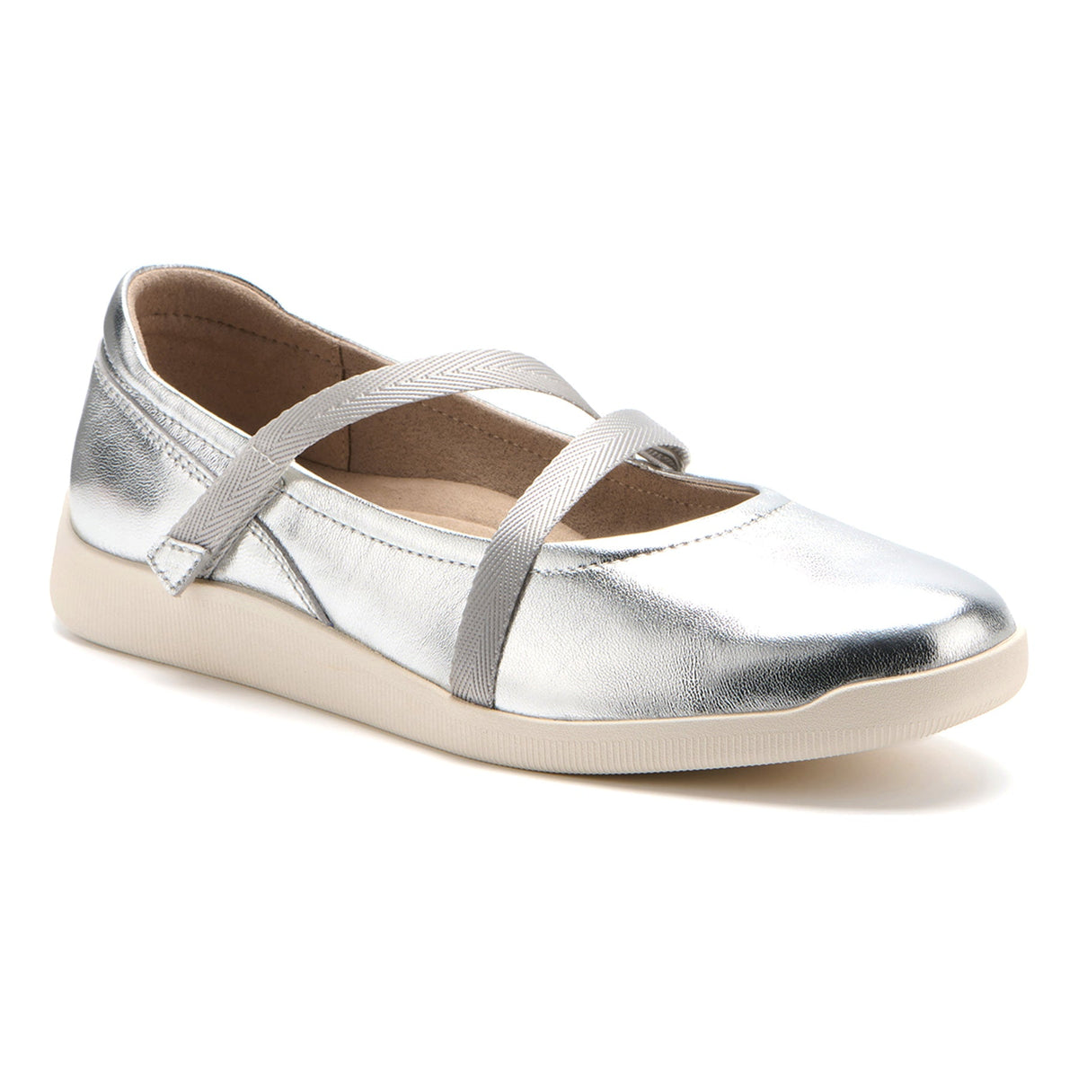 Vela Mary Jane Silver | ABEO Footwear