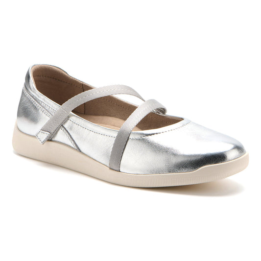 Vela Mary Jane Silver | ABEO Footwear