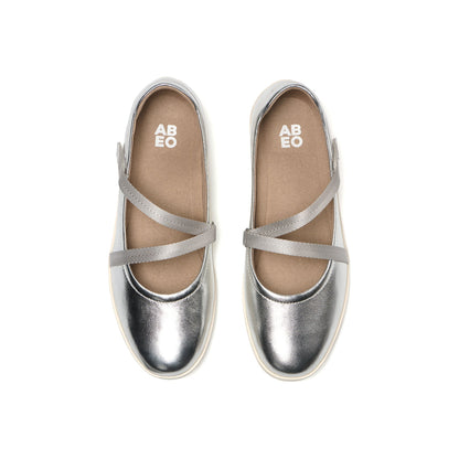 Vela Mary Jane Silver | ABEO Footwear