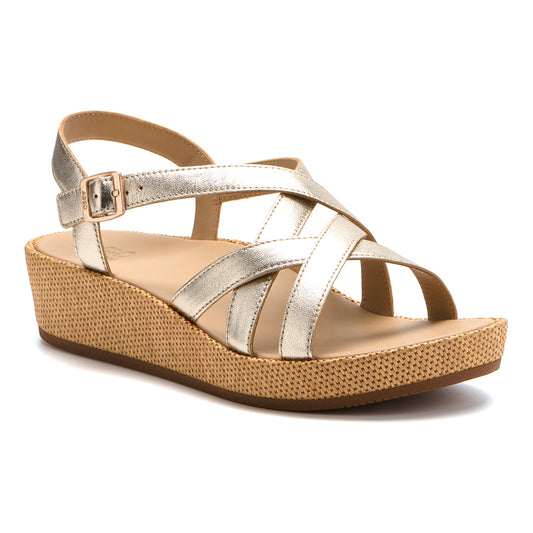 Soleil Cross Metatarsal Metallic Gold | ABEO Footwear