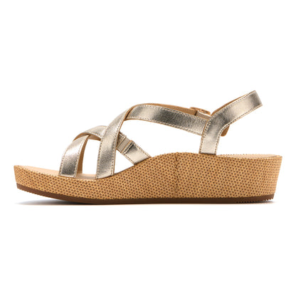 Soleil Cross Metatarsal Metallic Gold | ABEO Footwear