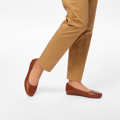 Promenade Flat Metatarsal Caramel | ABEO Footwear