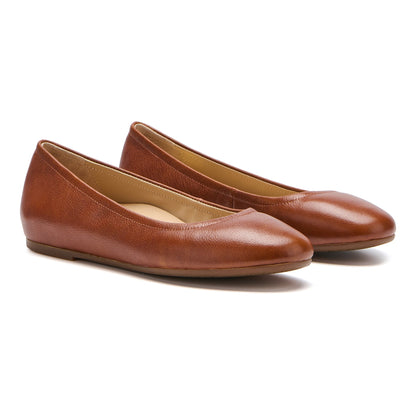 Promenade Flat Metatarsal Caramel | ABEO Footwear