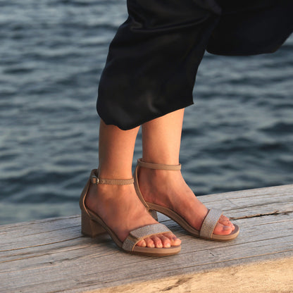 Avenue Strap Metatarsal Taupe Sparkle | ABEO Footwear