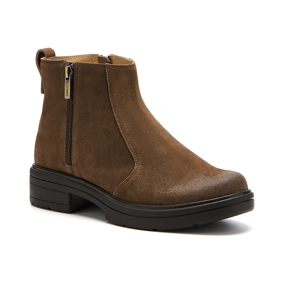 Vista Zip Metatarsal Dark Taupe Suede | ABEO Footwear