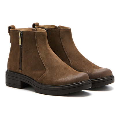 Vista Zip Metatarsal Dark Taupe Suede | ABEO Footwear