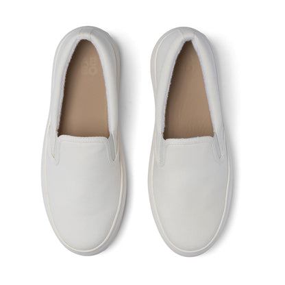Jumpstreet Slip On Metatarsal White Canvas | ABEO Footwear