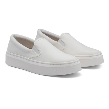 Jumpstreet Slip On Metatarsal White Canvas | ABEO Footwear