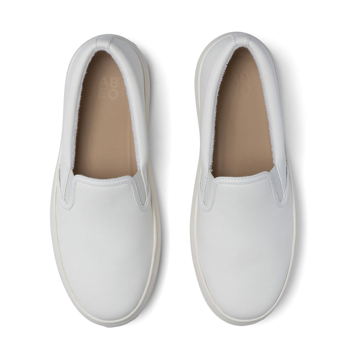 Jumpstreet Slip On Metatarsal White Leather | ABEO Footwear