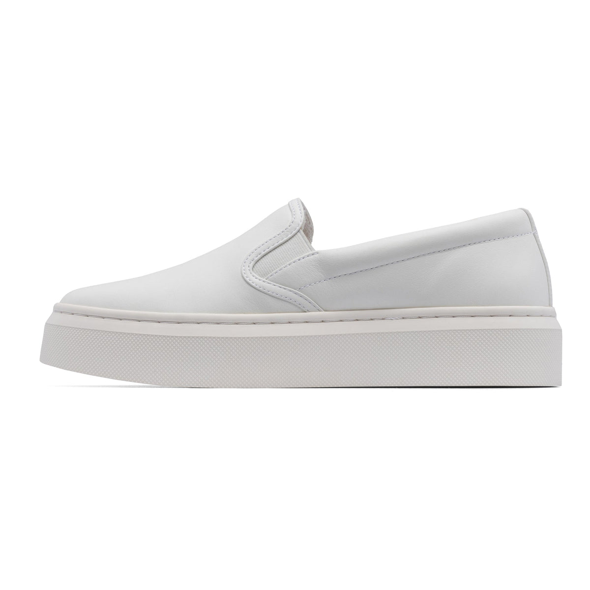 Jumpstreet Slip On Metatarsal White Leather | ABEO Footwear