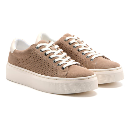 Jumpstreet Sneaker Metatarsal Taupe Perforated | ABEO Footwear