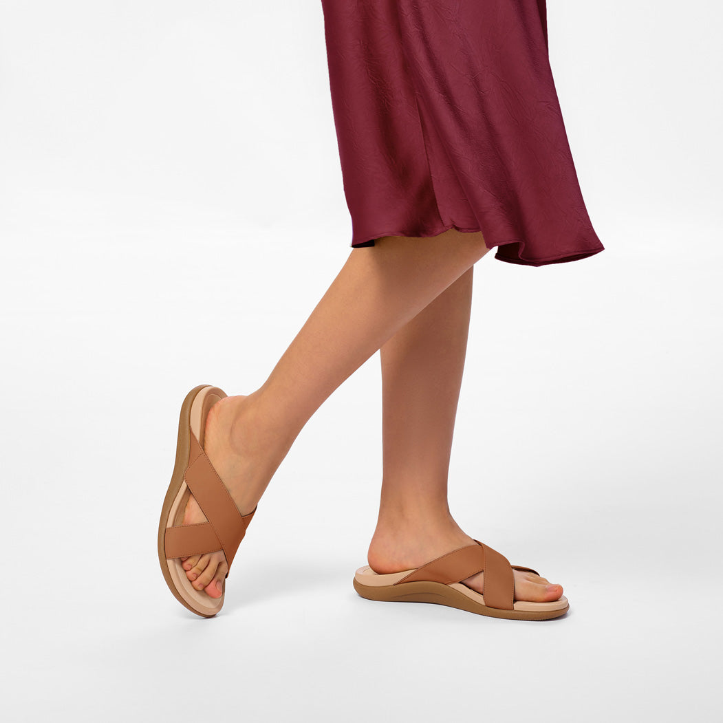 Laguna Slide Metatarsal Pecan | ABEO Footwear