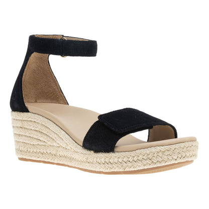 Riviera Ankle Sandal Metatarsal Black Suede | ABEO Footwear