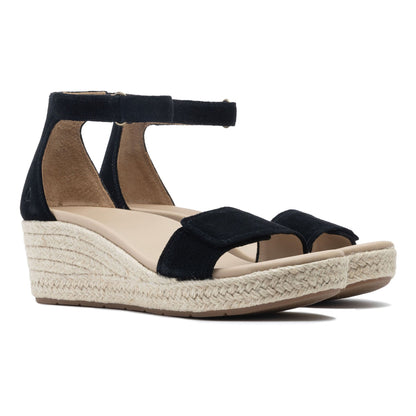 Riviera Ankle Sandal Metatarsal Black Suede | ABEO Footwear