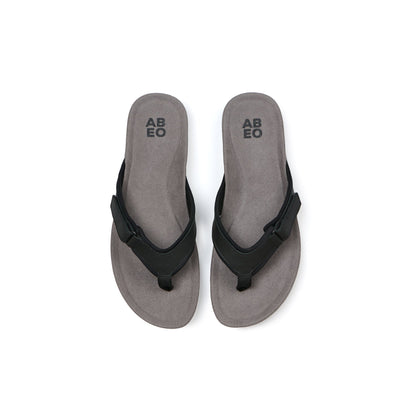 Oasis Sport Flip Flop Metatarsal Black | ABEO Footwear