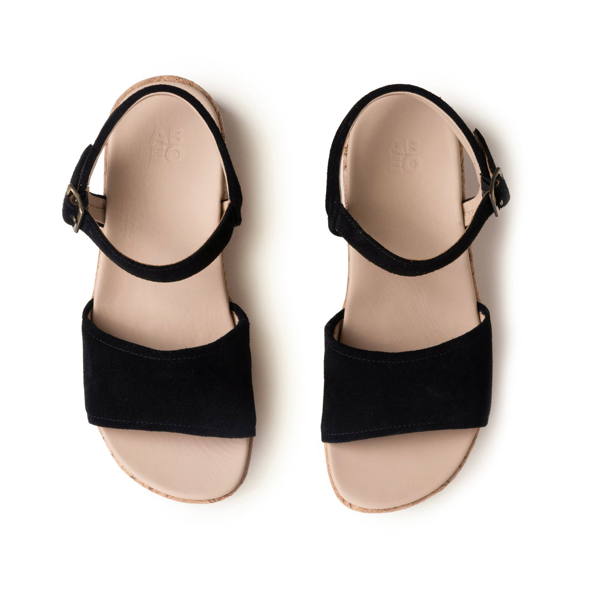 Solstice Buckle Sandal Metatarsal Black Suede | ABEO Footwear