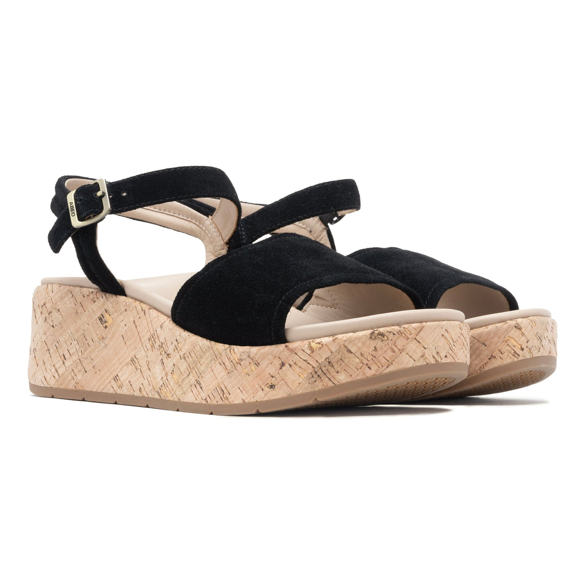 Solstice Buckle Sandal Metatarsal Black Suede | ABEO Footwear