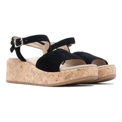 Solstice Buckle Sandal Metatarsal Black Suede | ABEO Footwear