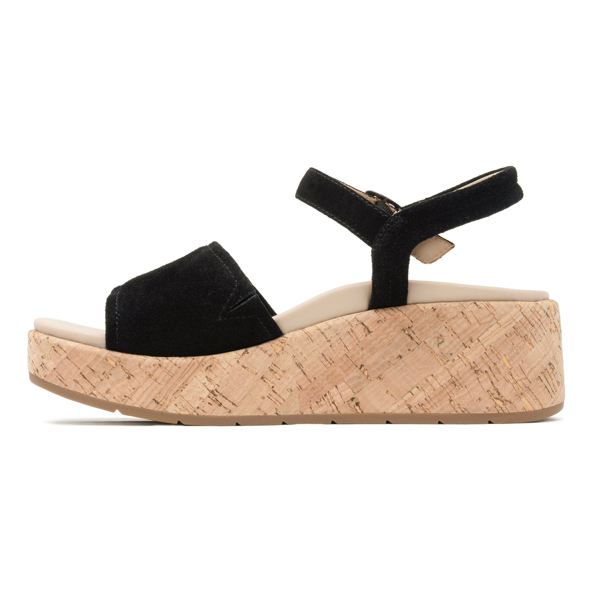 Solstice Buckle Sandal Metatarsal Black Suede | ABEO Footwear