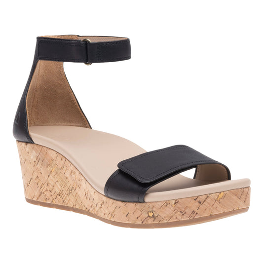 Riviera Ankle Sandal Metatarsal Black Nubuck | ABEO Footwear
