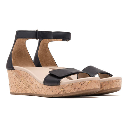 Riviera Ankle Sandal Metatarsal Black Nubuck | ABEO Footwear